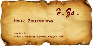 Hauk Zsuzsanna névjegykártya